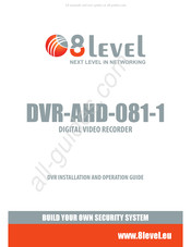8 Level DVR-AHD-081-1 Installation And Operation Manual
