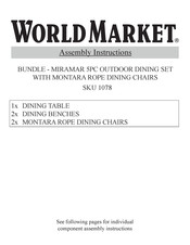 World Market MIRAMAR 1078 Assembly Instructions Manual