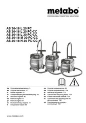 Metabo AS 36-18 H 30 PC-CC Original Instructions Manual