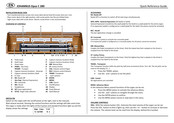 Johannus Opus C 280 Quick Reference Manual