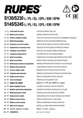 Rupes S230 EPL Original Operating Instructions
