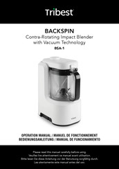 Tribest BACKSPIN BSA-1 Operation Manual