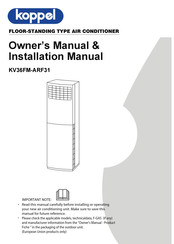 Koppel KV36FM-ARF31 Owner's Manual & Installation Manual
