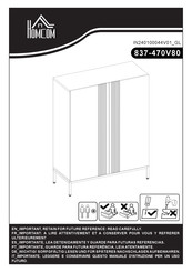 HOMCOM 837-470V80 Assembly Instructions Manual
