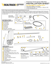 REALTRUCK RETRAX PowertraxPRO Installation Sheet