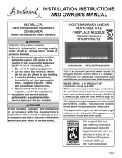 Boulevard VFSL30FP7010P-2 Installation Instructions And Owner's Manual