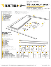 REALTRUCK BAKFlip MX4 TS Installation Sheet
