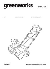 GreenWorks SN80L1420 Operator's Manual