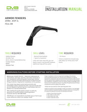 DV8 OFFROAD FDJL-09 Product Installation Manual