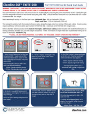 Cleerline SSF-TKITE-200 Test Kit Quick Start Manual