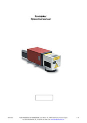 Trotec Promarker Operation Manual