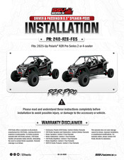 SSV Works RZR PRO RZ6-F65U Installation Manual