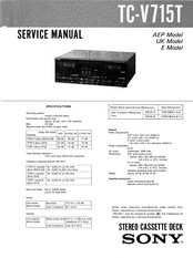 Sony TC-V715T Service Manual