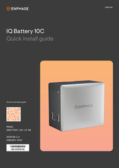 enphase IQBATTERY-10C-1P-NA Quick Install Manual