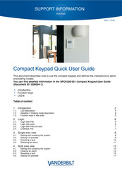 Vanderbilt SPCK521 Quick User Manual