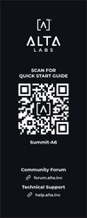 ALTA LABS SUMMIT-A6 Quick Start Manual