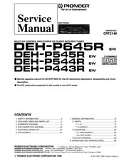 Pioneer DEH-P545R Service Manual