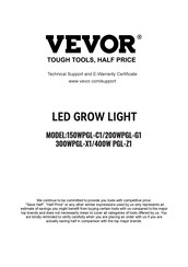 VEVOR 300W PGL-X1 Manual