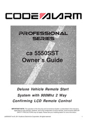 Code Alarm PROFESSIONAL ca 5550SST Owner's Manual