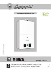 Lamborghini Caloreclima MONZA Basso NOx Instructions For Use, Installation And Maintenence