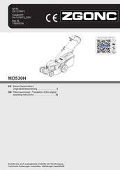 Zgonc MD530H Translation Of The Original Operating Instructions