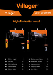 Villager VEH 800 Original Instruction Manual