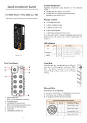 Leonton ET2-0800-M12-67 Quick Installation Manual