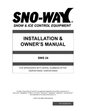 Sno-Way SWS 24 Installation & Owner's Manual