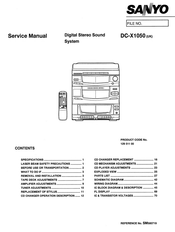 Sanyo DC-X1050 Service Manual