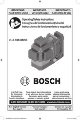 Bosch GLL330-80CG Operating/Safety Instructions Manual