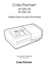 Cole Parmer SP-200-VIS Instruction Manual