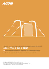 Acon TRAMPOLINE TENT User Manual & Assembly Instructions