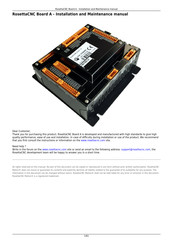RosettaCNC Board A Installation And Maintenance Manual
