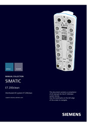 Siemens SIMATIC ET 200clean System Manual