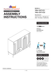 Furniture of America YNJ-2371C2 Assembly Instructions Manual