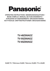 Panasonic TV-48Z80AEZ Operating Instructions Manual