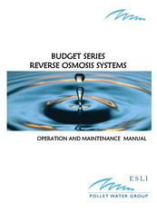 Pollet Water ESLI BUDGET 125-3 Operation And Maintenance Manual