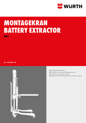 Würth 1952 001 518 Translation Of The Original Operating Instructions