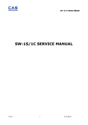 CAS Corporation SW1C-05 Service Manual
