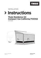 Thule Residence G3 DUCATO Installation Instructions Manual