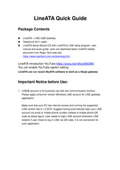 Regin Tech LineATA Quick Manual