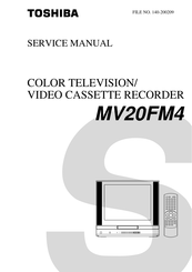 Toshiba MV 20FM4 Service Manual