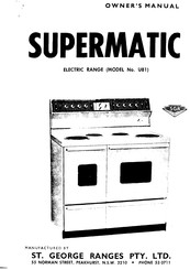 St George Supermatic U81 Owner's Manual