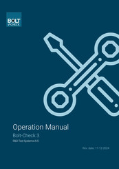 R&D Bolt-Check 3 Operation Manual