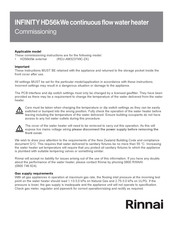 Rinnai HD56kWe external Commissioning