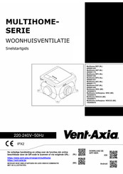 Vent-Axia Multihome Uniflexplus+ WDCCO BE Quick Start Manual
