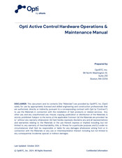 Aliaxis Opti Operation & Maintenance Manual