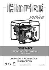 Clarke Power CP6550NESLR Operation & Maintenance Instructions Manual