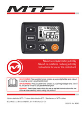MTF DR25 Instructions For Use Manual