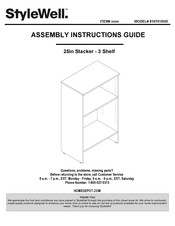 StyleWell Stacker 8167015HD Assembly Instruction Manual